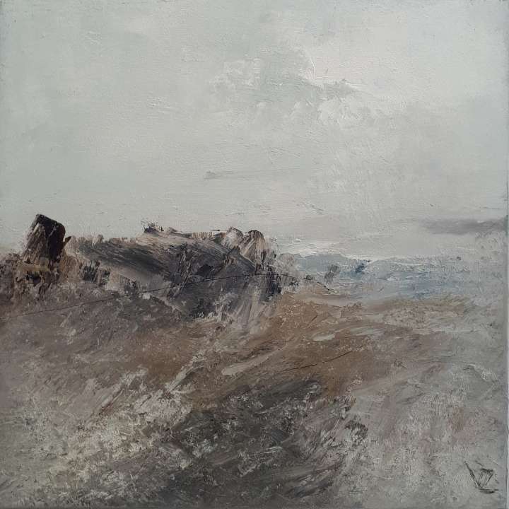 Camino al errar, óleo sobre lienzo 40x40cm